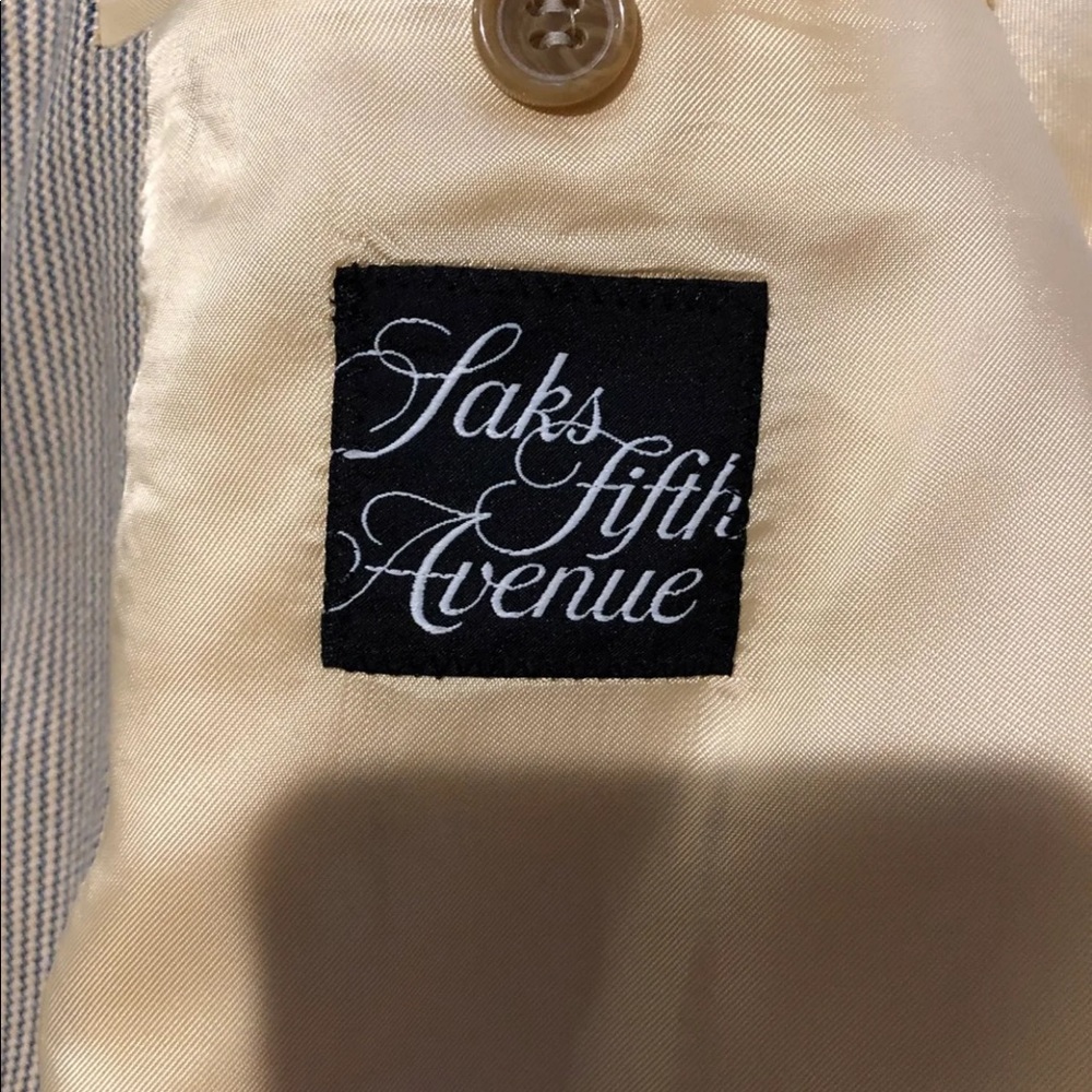 Saks Fifth Avenue Suit Jacket 44 Long - Picture 4 of 5